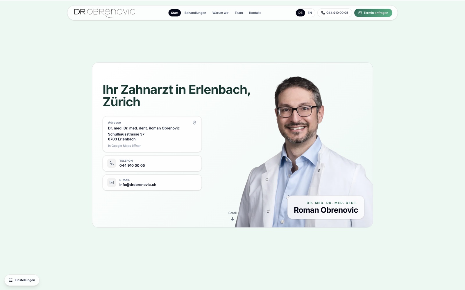 Neue Website drobrenovic.ch (nachher)