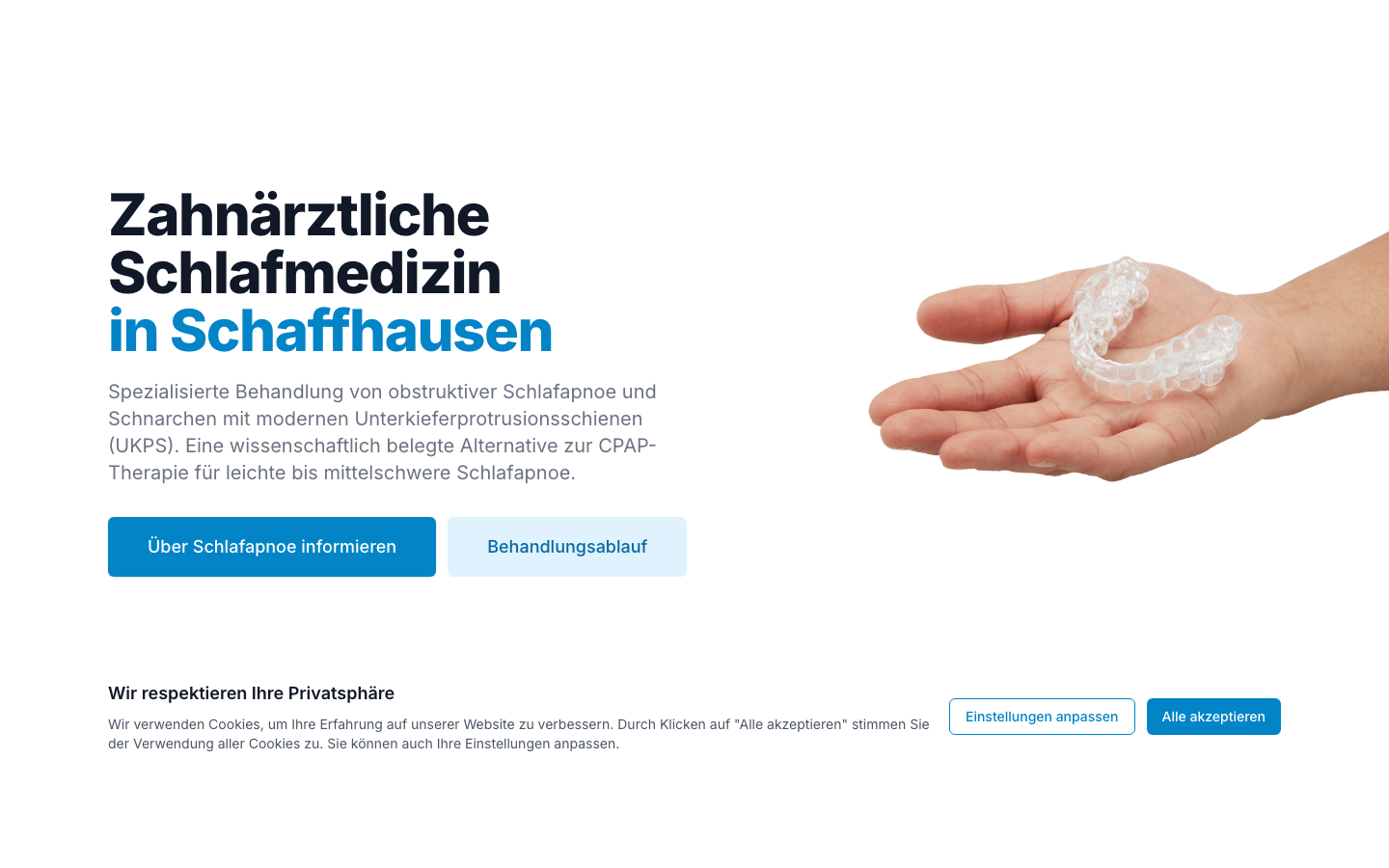 Screenshot Schlafzahnmedizin